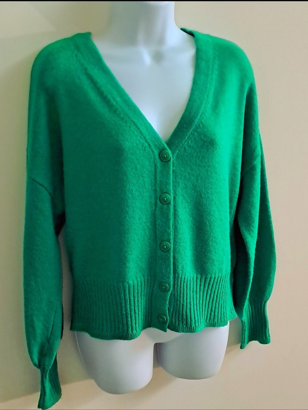 Sonoma Goods For Life Kelly Green Button Cardigan Women's Size S Holiday NWOT